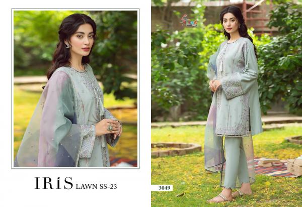 Shree Iris Lawn Ss 23 Chiffon Dupatta Pakistani Suit Collection